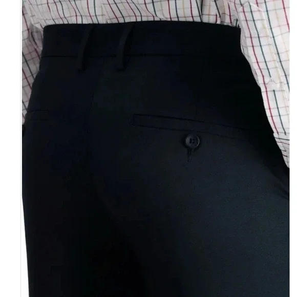 Haggar Performance Dress Pants Men 30x32 Super Flex Waistband Polyester Black - Picture 5 of 8